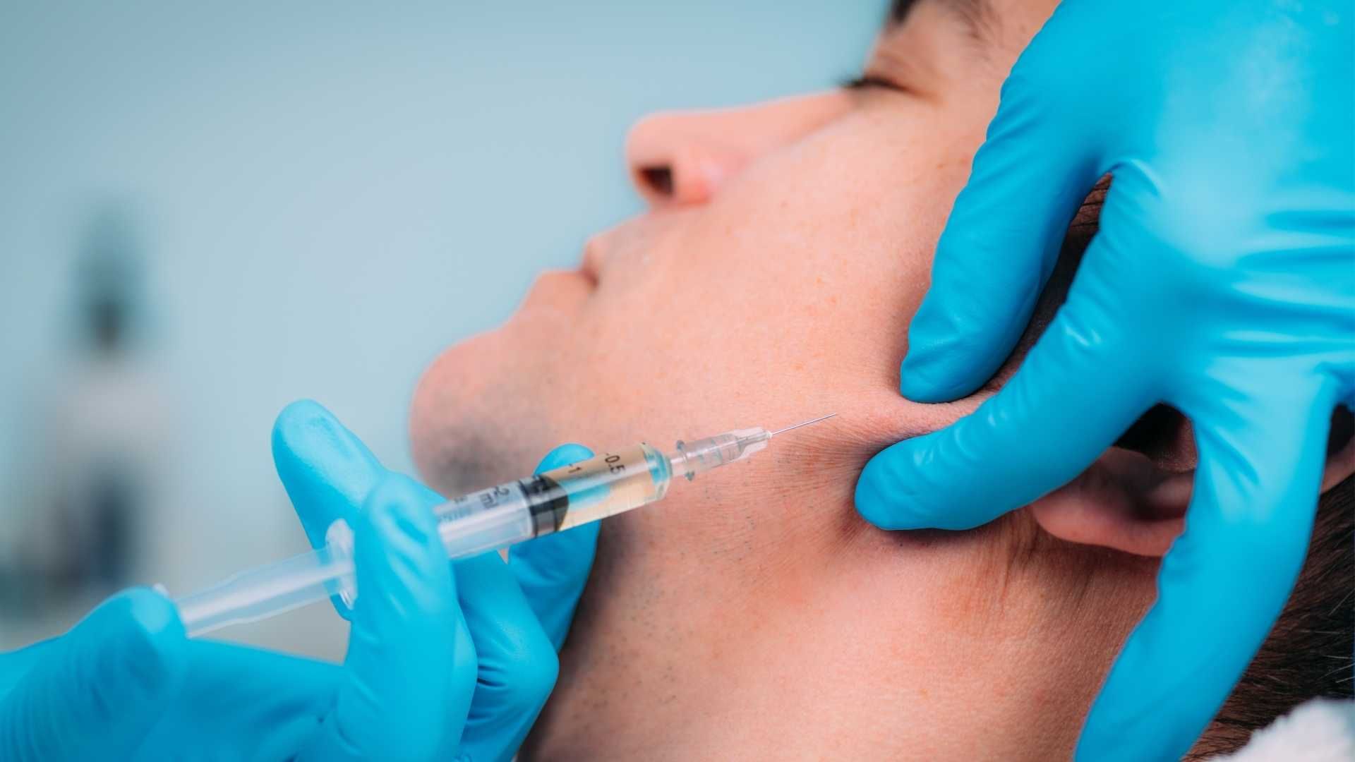 تزریق ژل زاویه فک