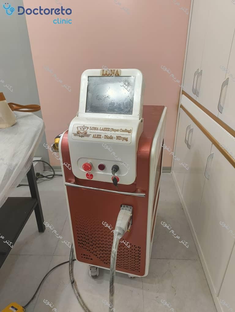لیزر موهای زائد با دستگاه دایود لونا